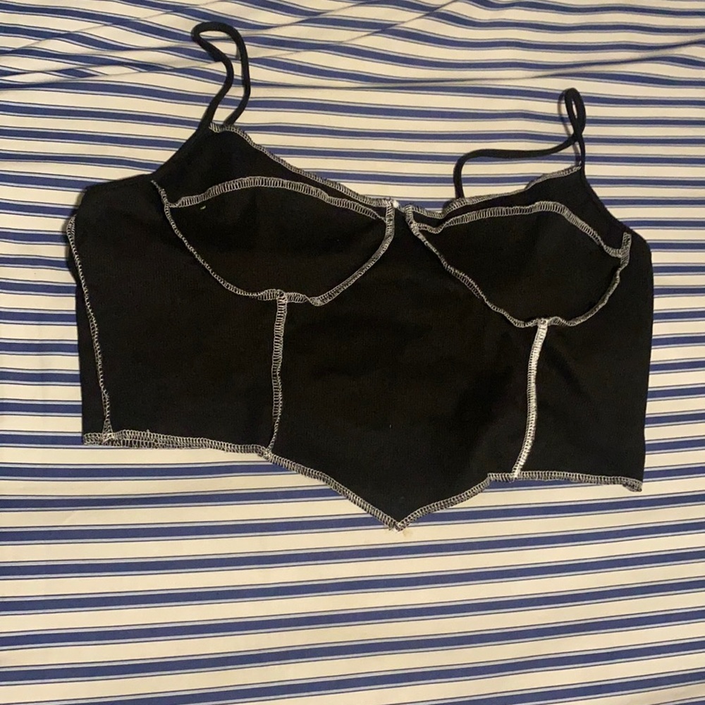 Plus size asymmetrical hem black Cami top